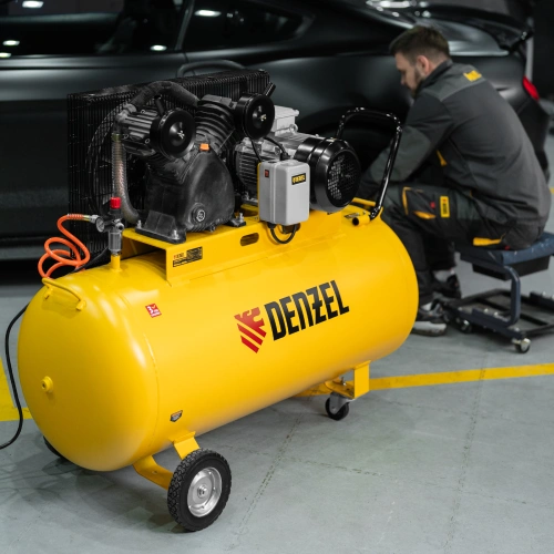 Компрессор воздушный рем. привод BCV 5500-T/270, 5,5 кВт, 270 литров, 850 л/мин Denzel по ценам производителя в Воронеже с доставкой по всей России