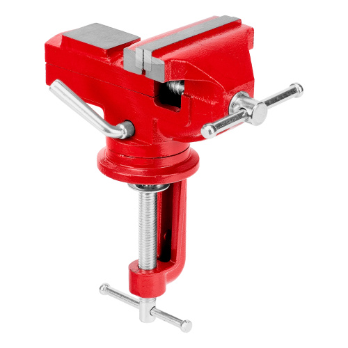 Тиски слесарные, 80 мм, настольные, поворотные, c наковальней MTX по ценам производителя в Воронеже с доставкой по всей России