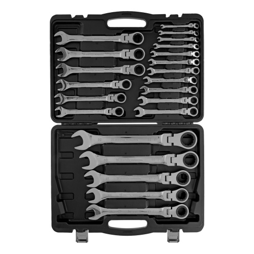 Набор ключей комбинированных, трещоточных шарнирных 22 шт. Matrix по ценам производителя в Воронеже с доставкой по всей России