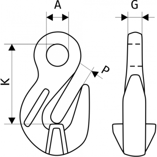 Крюк укорачивающий  5,3 т, размер 13-8 по ценам производителя в Воронеже с доставкой по всей России
