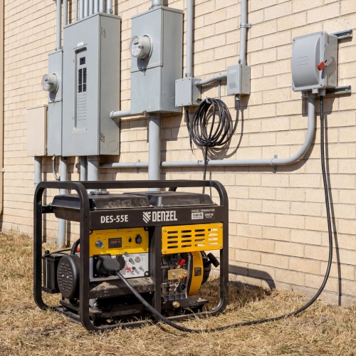 Генератор дизельный DES-55E, 5,5 кВт, 230 В, 11 л, электростартер Denzel по ценам производителя в Воронеже с доставкой по всей России