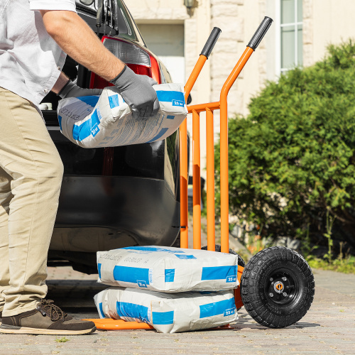 Тележка ручная 2-х колесная, облегченная, г/п 150кг, откидная платформа 430х355мм Сибртех по ценам производителя в Воронеже с доставкой по всей России