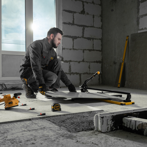 Плиткорез рельсовый 800х16мм, каретка на подш., стальная станина, усил. рукоятка-пенал Denzel по ценам производителя в Воронеже с доставкой по всей России