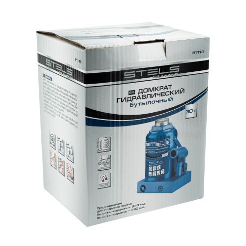 Домкрат гидравлический бутылочный, 30 т, H подъема 240-370 мм Stels по ценам производителя в Воронеже с доставкой по всей России