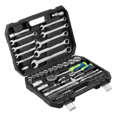 Набор инструментов, 1/2", 1/4", пластиковый кейс, 82 предмета Сибртех по ценам производителя в Воронеже с доставкой по всей России