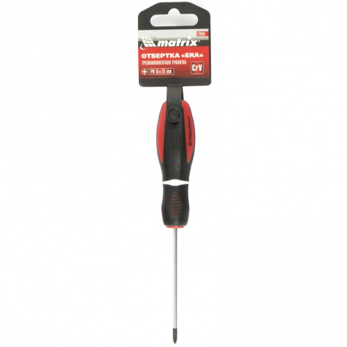Отвертка "Era", PH0 х 75 мм, CrV, трехкомпонентная рукоятка Matrix по ценам производителя в Воронеже с доставкой по всей России