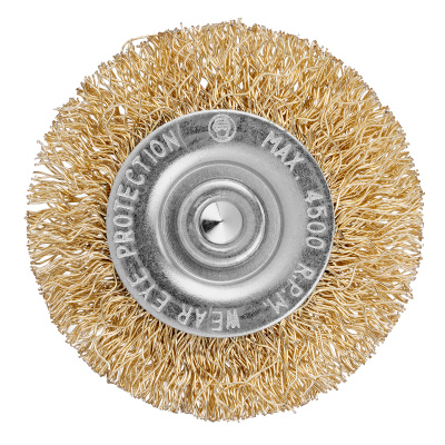 Щетка для дрели, 50 мм, плоская со шпилькой, латунированная витая проволока Matrix по ценам производителя в Воронеже с доставкой по всей России