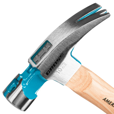 Молоток-гвоздодер, 280 г, угол 75, магнит, обрезиненная рукоятка American hickory GROSS по ценам производителя в Воронеже с доставкой по всей России