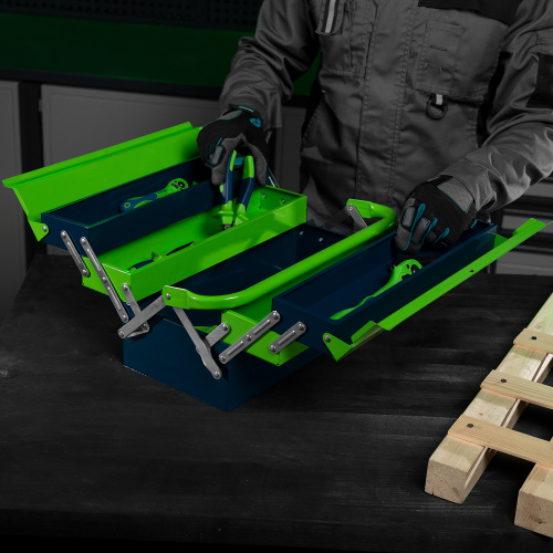 Ящик для инструмента, 430 х 200 х 200 мм, пять секций, металлический Сибртех 90751 по ценам производителя в Воронеже с доставкой по всей России