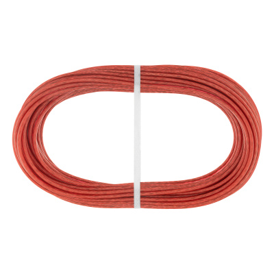 Трос металлополимерный красный ПР-3.0, толщина 3.0 мм, моток 20 метров Сибртех по ценам производителя в Воронеже с доставкой по всей России