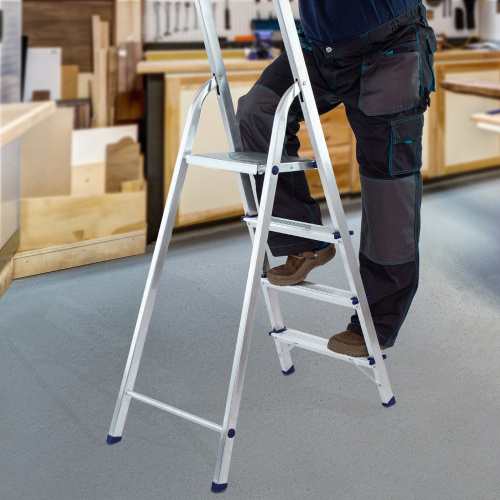 Стремянка усиленная, 4 ступени, алюминиевая, MTX по ценам производителя в Воронеже с доставкой по всей России