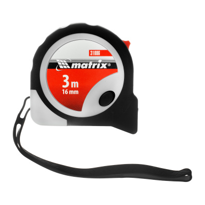 Рулетка Continuous fixation,3 м х 16 мм,двухкомпонентный корпус,плавная фиксация Matrix по ценам производителя в Воронеже с доставкой по всей России