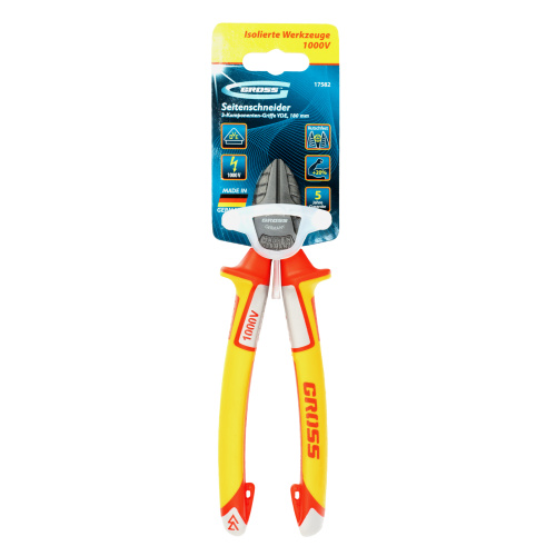 Бокорезы, диэлектрические рукоятки, до 1000 В, трехкомпонентные рукоятки, 180 мм Gross по ценам производителя в Воронеже с доставкой по всей России