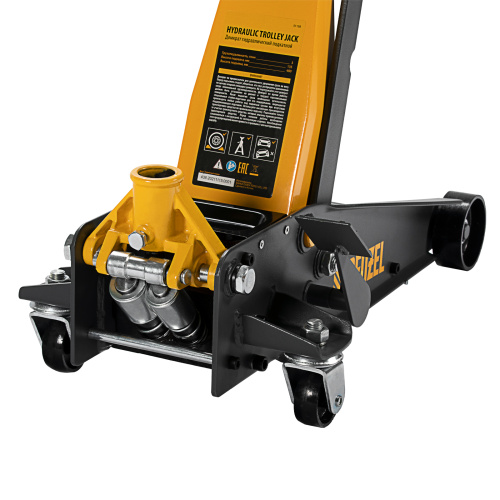 Домкрат гидравлический подкатной 3 т, с фиксатором, быстрый подъем, 135-480 мм, профессиональный Denzel по ценам производителя в Воронеже с доставкой по всей России