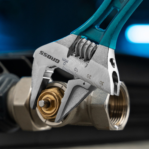 Ключ разводной 200 мм, CrV, облегченный Gross по ценам производителя в Воронеже с доставкой по всей России