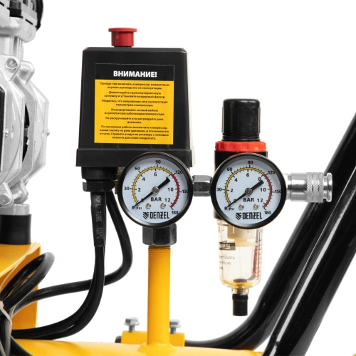 Компрессор безмасляный, малошумный DLS 3300/100, 3300 Вт,3x1100, 100 л, 570 л/мин ,блок управления Denzel по ценам производителя в Воронеже с доставкой по всей России