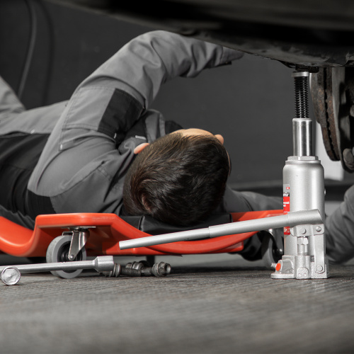 Домкрат гидравлический бутылочный, 5 т, высота подъема 216-413 мм Matrix по ценам производителя в Воронеже с доставкой по всей России