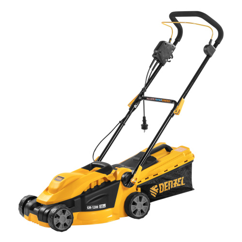 Газонокосилка электрическая GM-1200, 1200 Вт, ширина 32 см, 3 уровня, травосборник 25 л. Denzel по ценам производителя в Воронеже с доставкой по всей России