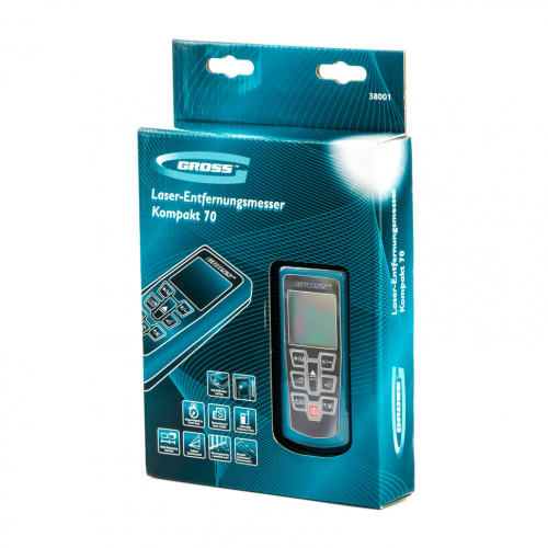 Дальномер лазерный Kompakt 70,от 0,05 до 70 м,функц, Пифагора,площадь,объем,таймер Gross по ценам производителя в Воронеже с доставкой по всей России