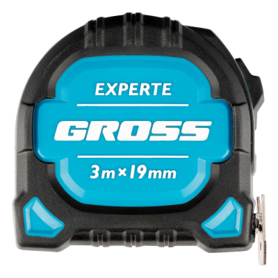 Рулетка Experte,3 м x 19 мм,двухкомпонентный корпус,магнит,двухсторонняя разметка,нейлон Gross по ценам производителя в Воронеже с доставкой по всей России
