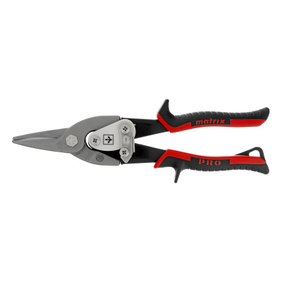 Ножницы по металлу, 250 мм, прямой рез, сталь CRMO, двухкомпонентные рукоятки, PRO Matrix по ценам производителя в Воронеже с доставкой по всей России