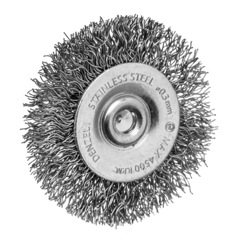 Набор щеток для дрели, 1 Плоская 50мм, 2 Чашки 25-50мм, шпилька, нерж. вит. проволока Denzel по ценам производителя в Воронеже с доставкой по всей России