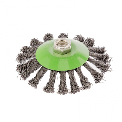 Щетка для УШМ, 115 мм, М14, "тарелка", крученая проволока 0.5 мм Сибртех по ценам производителя в Воронеже с доставкой по всей России