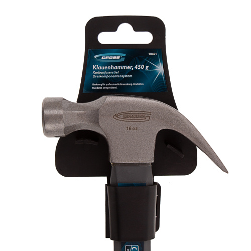 Молоток-гвоздодер, 450 г, фибергласовая трехкомпонентная рукоятка Gross по ценам производителя в Воронеже с доставкой по всей России