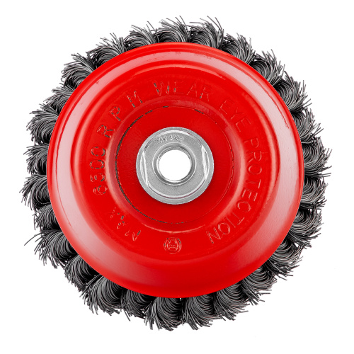 Щетка для УШМ, 125 мм, М14, "чашка", двухрядная, крученая проволока 0.5 мм Matrix по ценам производителя в Воронеже с доставкой по всей России