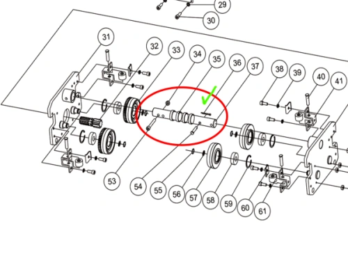 Вал удлиненный для каретки на ТЭЦ 1т на двутавр шириной 300мм по ценам производителя в Воронеже с доставкой по всей России