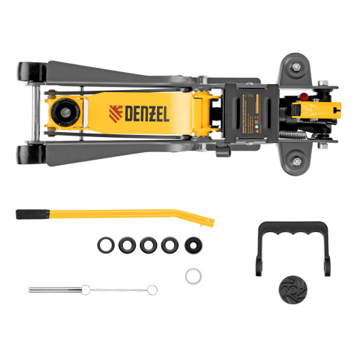 Домкрат гидравлический подкатной с фиксатором, 2,5 т, 85-385 мм Denzel по ценам производителя в Воронеже с доставкой по всей России