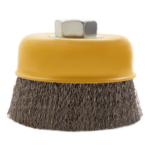 Щетка для УШМ, 75 мм, "Чашка", витая нержавеющая проволока 0.3 мм, М14 Denzel по ценам производителя в Воронеже с доставкой по всей России