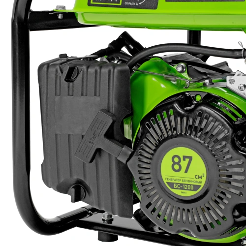 Генератор бензиновый БС-1200, 1 кВт, 230 В, четырехтактный, 5.5 л, ручной стартер Сибртех по ценам производителя в Воронеже с доставкой по всей России