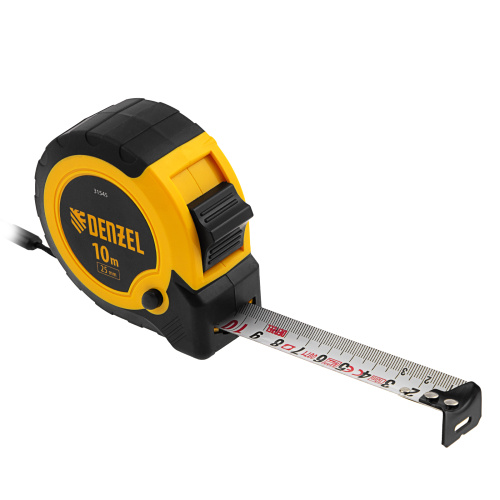 Рулетка 10м х 25мм, двухкомп. корпус, кнопка-пауза Denzel по ценам производителя в Воронеже с доставкой по всей России
