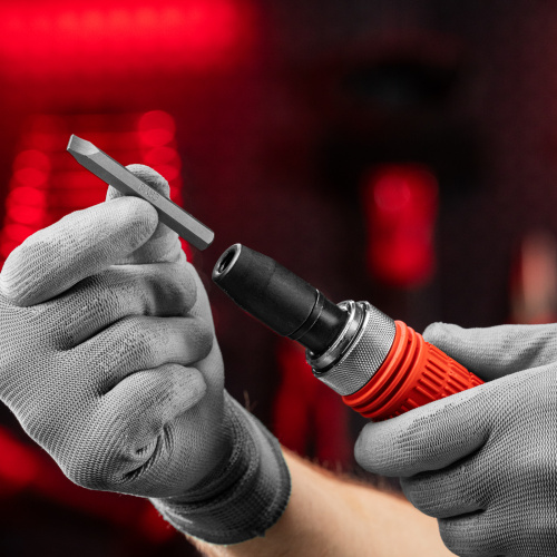 Отвертка ударно-поворотная 1/2, набор бит, 6 шт, обрезиненная ручка, пластиковый бокс Matrix по ценам производителя в Воронеже с доставкой по всей России