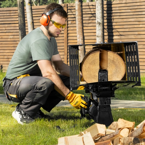 Дровокол электрический ELS7T-52, 2300 Вт, сила раскола 7т, макс. размеры полена D250 x 520 мм Denzel по ценам производителя в Воронеже с доставкой по всей России