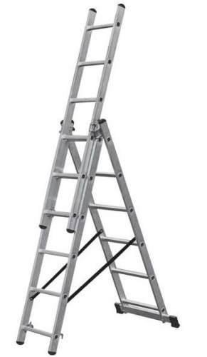 Лестница 3-х секционная алюминиевая 3*6 по ценам производителя в Воронеже с доставкой по всей России