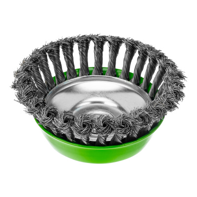 Щетка для УШМ, 125 мм, М14, "чашка", крученая металлическая проволока Сибртех по ценам производителя в Воронеже с доставкой по всей России