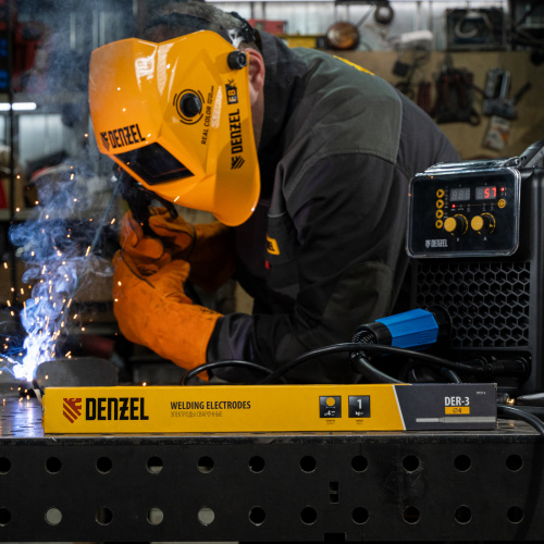 Электроды DER-3, диам. 4 мм, 1 кг, рутиловое покрытие Denzel по ценам производителя в Воронеже с доставкой по всей России