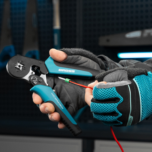 Клещи (пресс-клещи) для обжима наконечников электропроводов с сечением 0.25-8 мм2 Gross по ценам производителя в Воронеже с доставкой по всей России