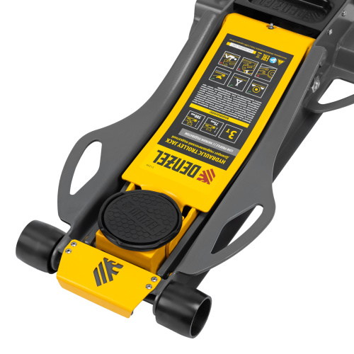 Домкрат гидравлический подкатной, 3 т, 75-500 мм, быстрый подъем, низкий подхват, проф. Denzel по ценам производителя в Воронеже с доставкой по всей России