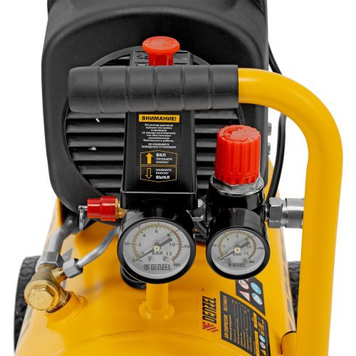 Компрессор воздушный DLC1300/24 безмасляный 1.3 кВт, 24 литра, 206 л/мин Denzel по ценам производителя в Воронеже с доставкой по всей России