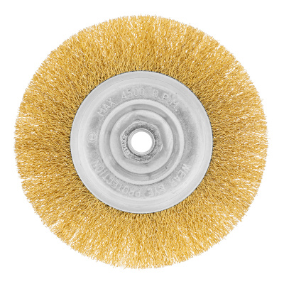 Щетка для УШМ, 150 мм, М14, плоская, латунированная витая проволока Matrix по ценам производителя в Воронеже с доставкой по всей России