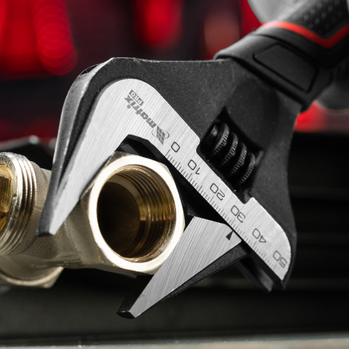 Ключ разводной, тонкие губки, фосфатированный, двухкомпонентная рукоятка, 250 мм, PRO Matrix по ценам производителя в Воронеже с доставкой по всей России