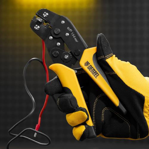 Клещи для обжима неизолированных наконечников НК и НВ, разъемов РП, 1,5 - 6 мм2 Denzel по ценам производителя в Воронеже с доставкой по всей России