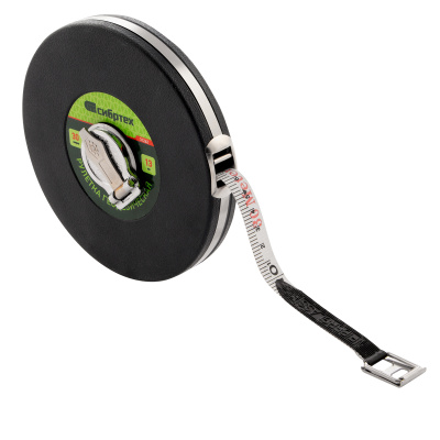 Рулетка геодезическая 30 м х 13 мм, закрытый корпус, фибергласовая лента Сибртех по ценам производителя в Воронеже с доставкой по всей России