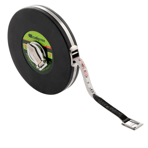 Рулетка геодезическая 30 м х 13 мм, закрытый корпус, фибергласовая лента Сибртех по ценам производителя в Воронеже с доставкой по всей России