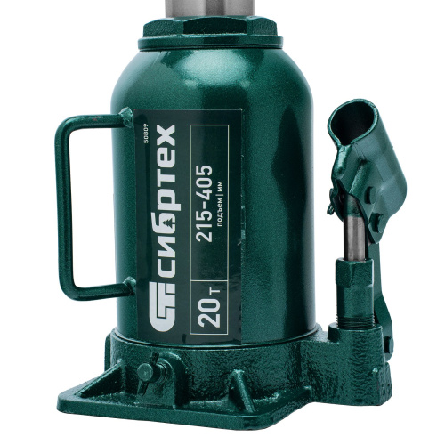 Домкрат гидравлический бутылочный, 20 т, 215-405 мм Сибртех по ценам производителя в Воронеже с доставкой по всей России