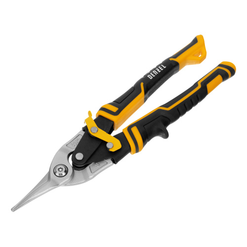 Ножницы по металлу, 270 мм, прямой рез, сталь-CrMo, трехкомпонентные рукоятки Denzel по ценам производителя в Воронеже с доставкой по всей России
