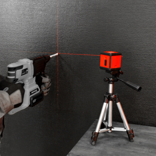 Лазерный уровень XQB RED Pro SET, 10 м, красный луч, батарейки, штатив MTX по ценам производителя в Воронеже с доставкой по всей России